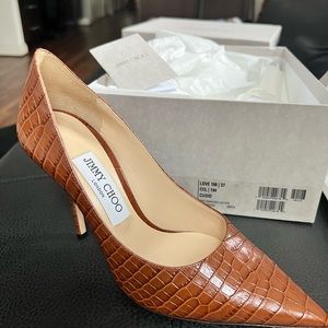 Jimmy Choo - Embossed Croc Leather Pump